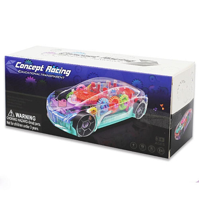 Прозрачная машинка с шестеренками Concept Racing